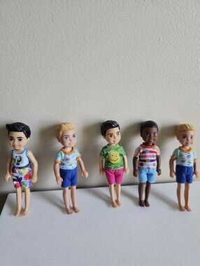 6 BARBIE CHELSEA CLUB BOY DOLLS..Lot Of Six(6)